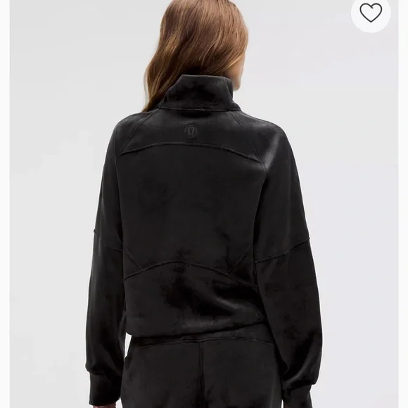Lululemon Scuba Oversized Funnel Neck Half Zip in Black Velvet Size XL/XXL - Picture 2 of 8